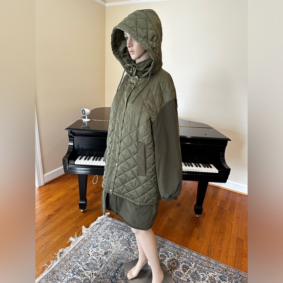 NWT Luxe Minimalist Timeless Zara Water Resistant Hooded Quilted Coat - Picture 12 of 17